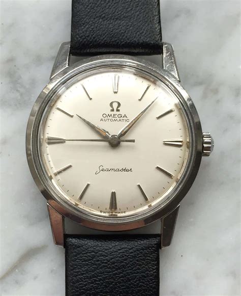 vintage stainless steel omega automatic